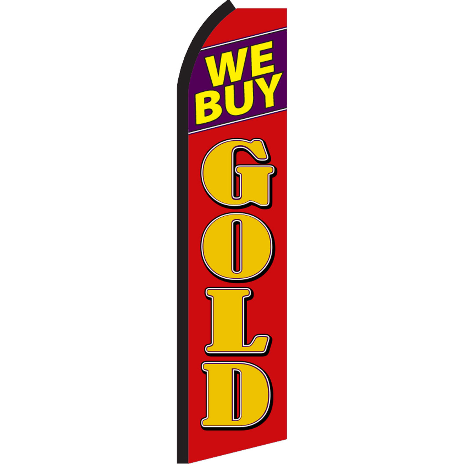 We Buy Gold 3 ft X 11 1/2 ft Polyester Swooper Flag