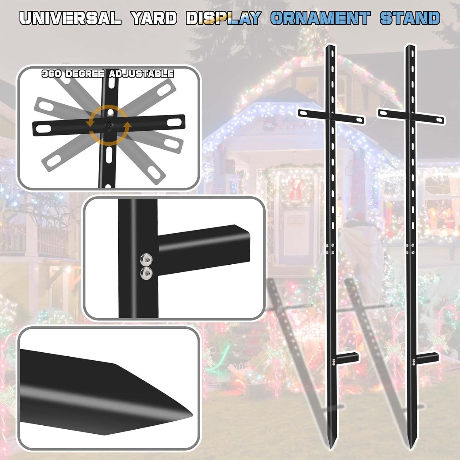 T Bar Yard Sign Stakes 5 Pcs 46 inch Heavy Duty