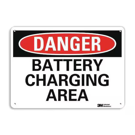 Lyle U3-1124-Ra_14X10 Danger Sign, 4 Hole Mount, 14Inwx10inh, U3-1124-Ra_14X10