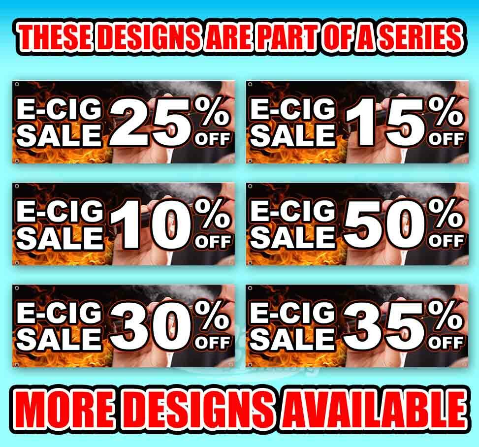E-CIG SALE 30% OFF Advertising Vinyl Banner Flag Sign Many Sizes Available VAPE
