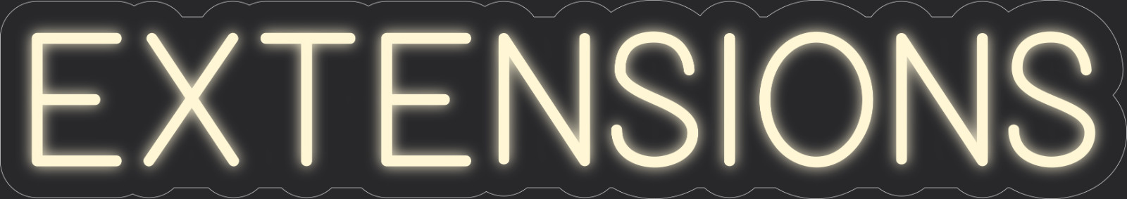 Extensions Neon LED Sign Business Wall Decor Lighted Store Sign 36 x 6 in.
