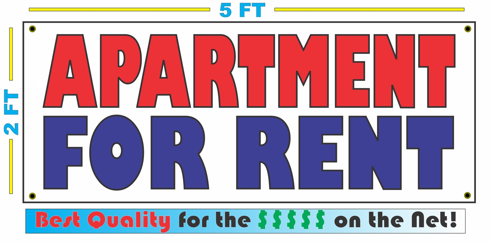 APARTMENT FOR RENT All Weather Banner Sign NEW Larger Size High Quality! XXL