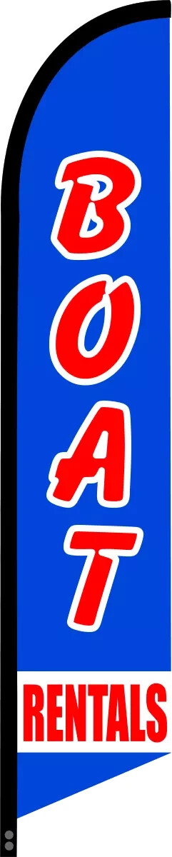 BOAT RENTALS REGULAR or DOUBLE SIDED SWOOPER FEATHER FLAG BANNER SIGN 8441rd