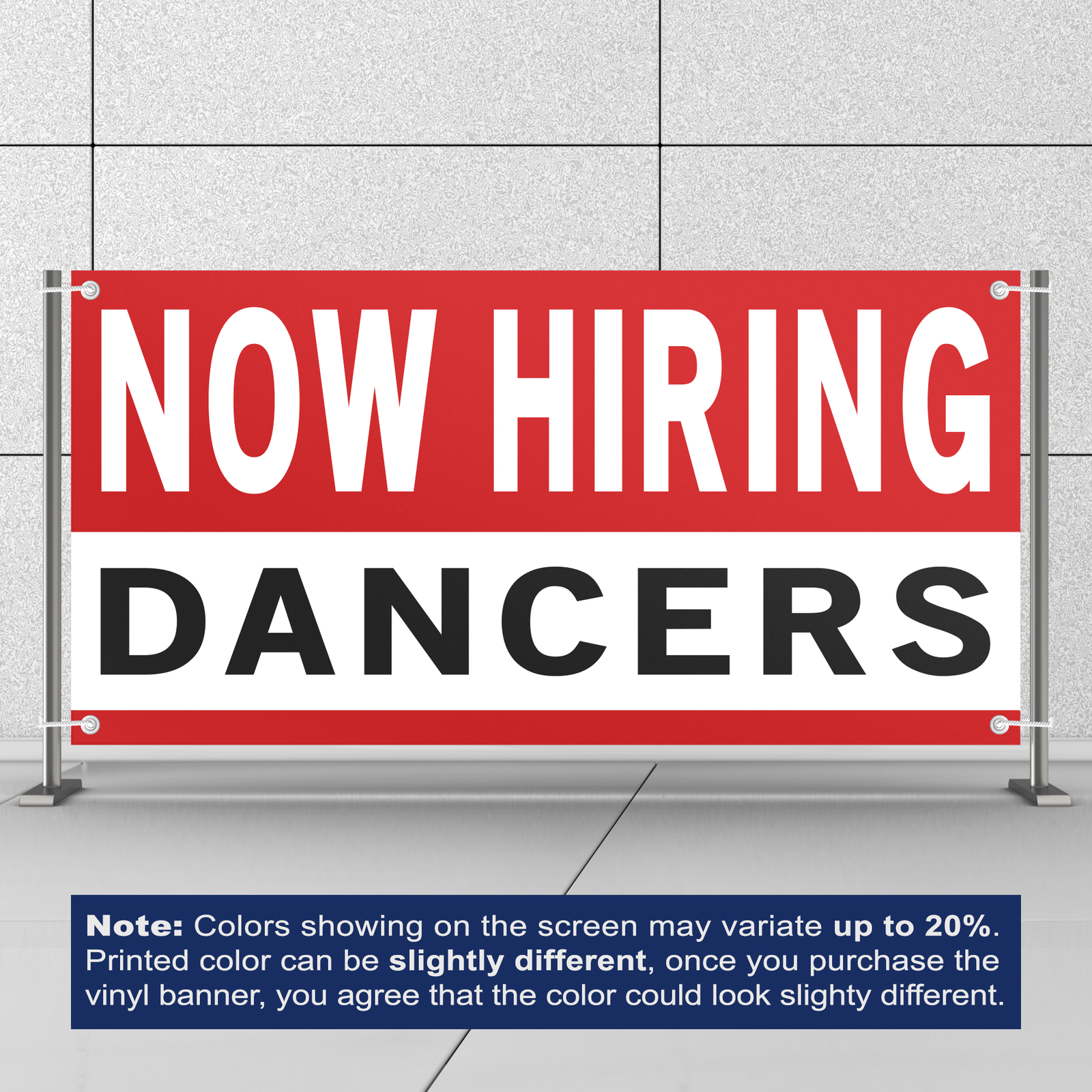 Now Hiring Dancers 13 oz Heavy Duty Vinyl Banner Jobs Available Help Wanted Sign
