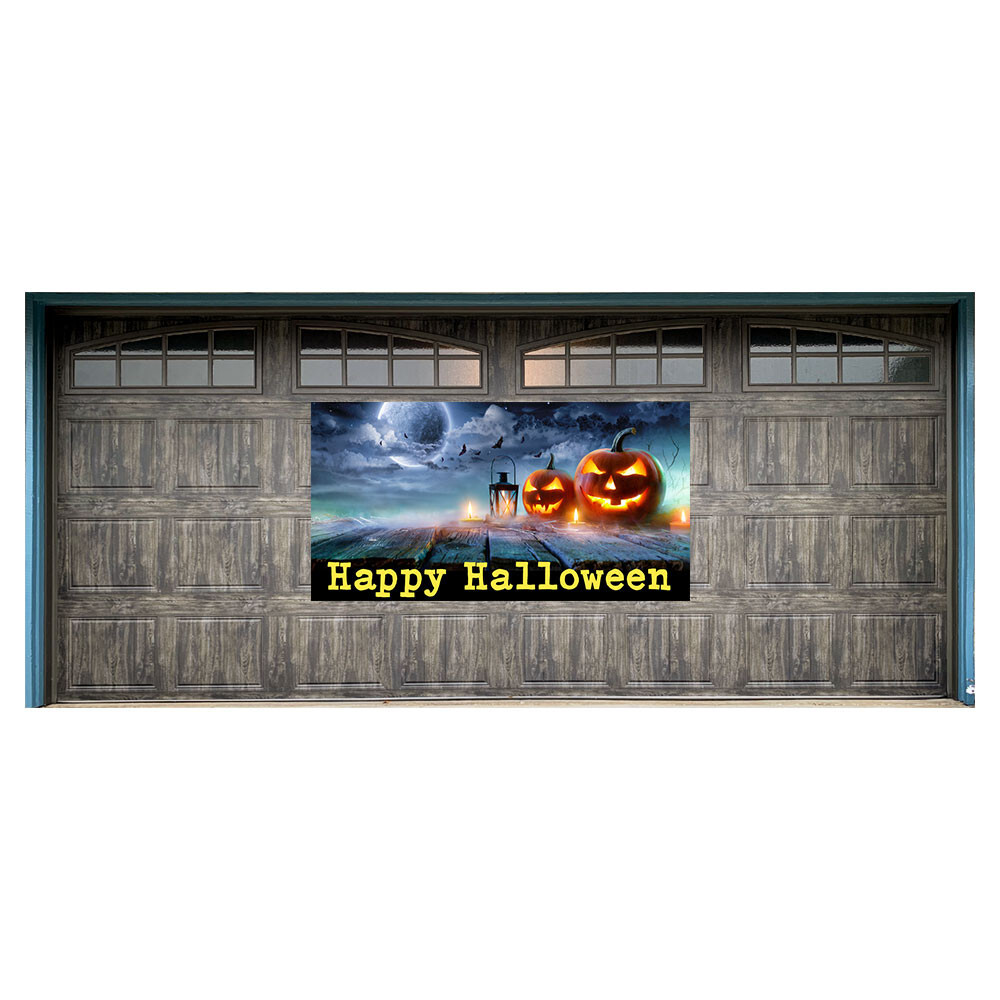 Happy Halloween 42″ x 84″ Magnetic Garage Banner For Steel Garage Doors