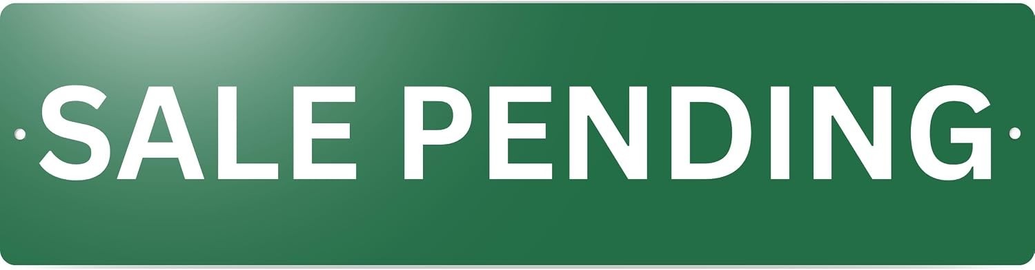 Real Estate Rider Sign 6×24 Aluminum Double-Sided Sale Pending Green