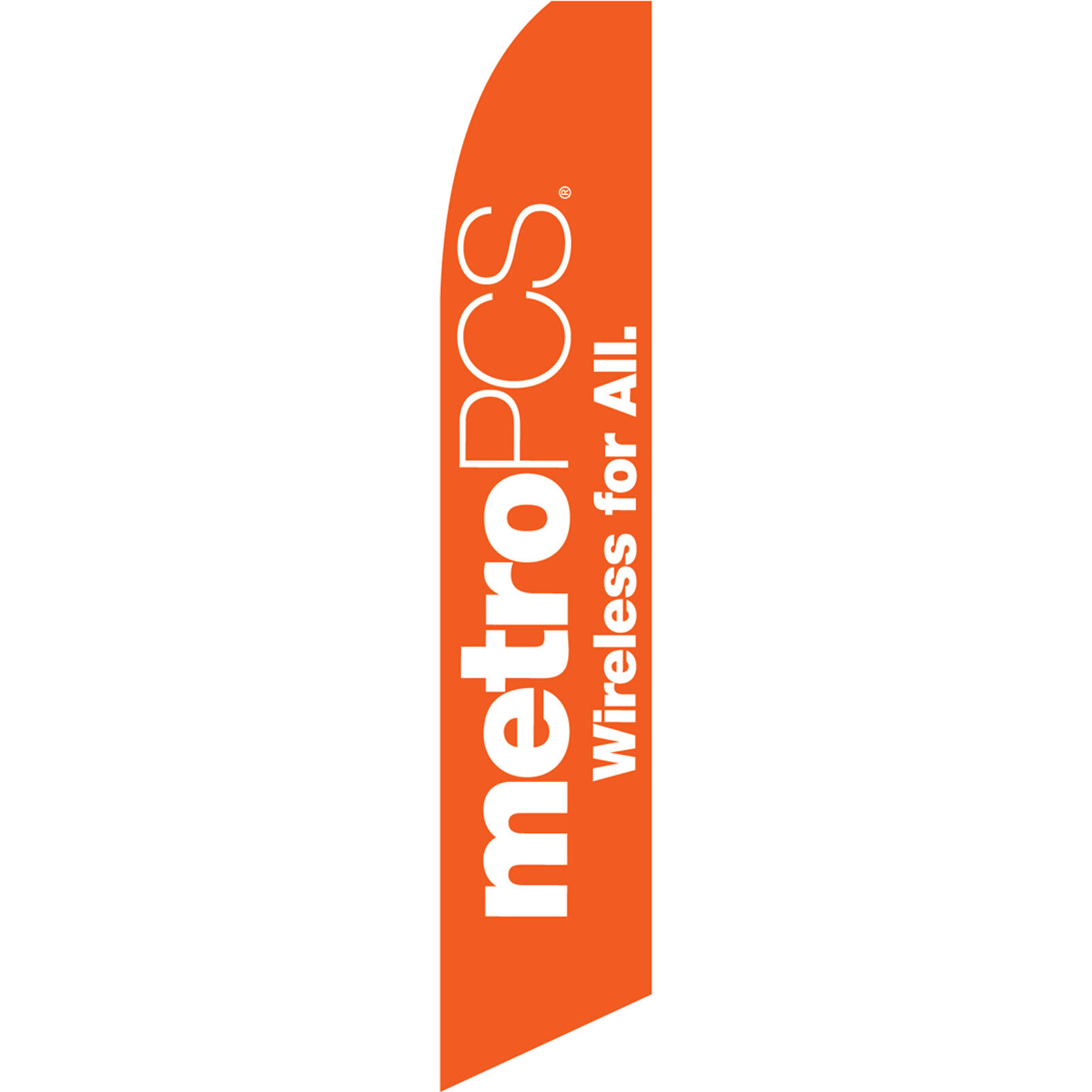 Metro PCS Orange 2 1/2 ft X 11 1/2 ft Swooper Flag (Hardware Sold Separately)
