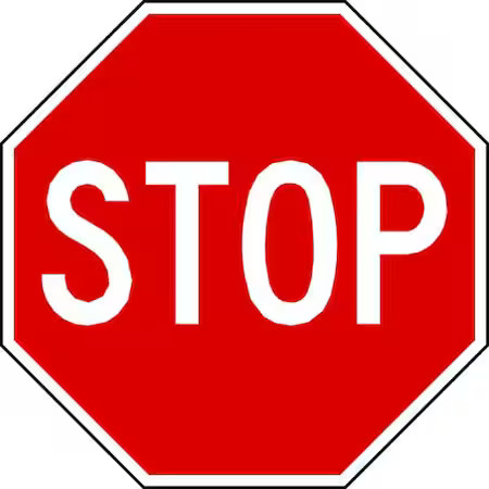 Lyle R1-1-18Ha Stop Sign, 18″ W, 18″ H, Aluminum, Red