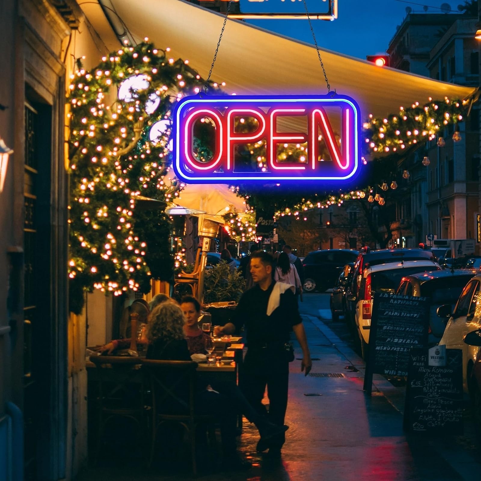 Bright LED Open Sign 32×16 for Business with Remote Control & Flashing Modes