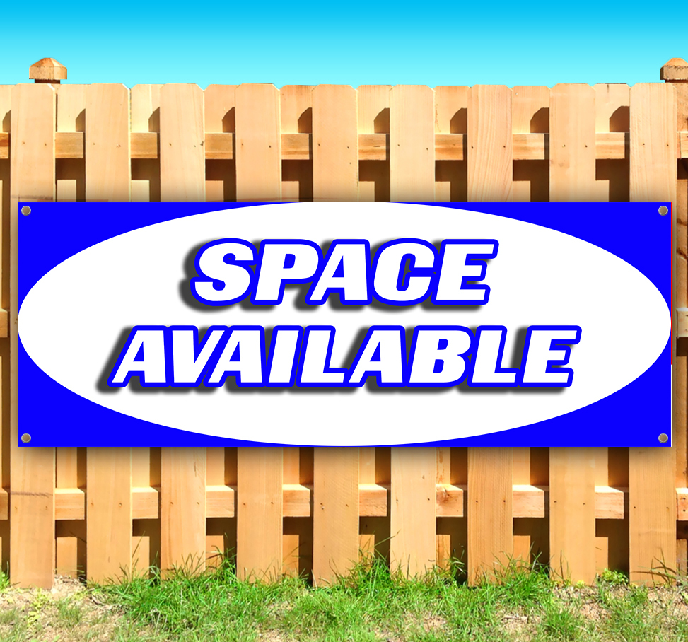 SPACE AVAILABLE Advertising Vinyl Banner Flag Sign Many Sizes Available RENT USA