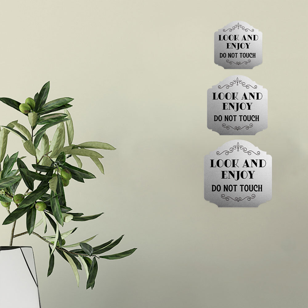 Heritage Plus Look and Enjoy Do Not Touch Wall or Door Sign