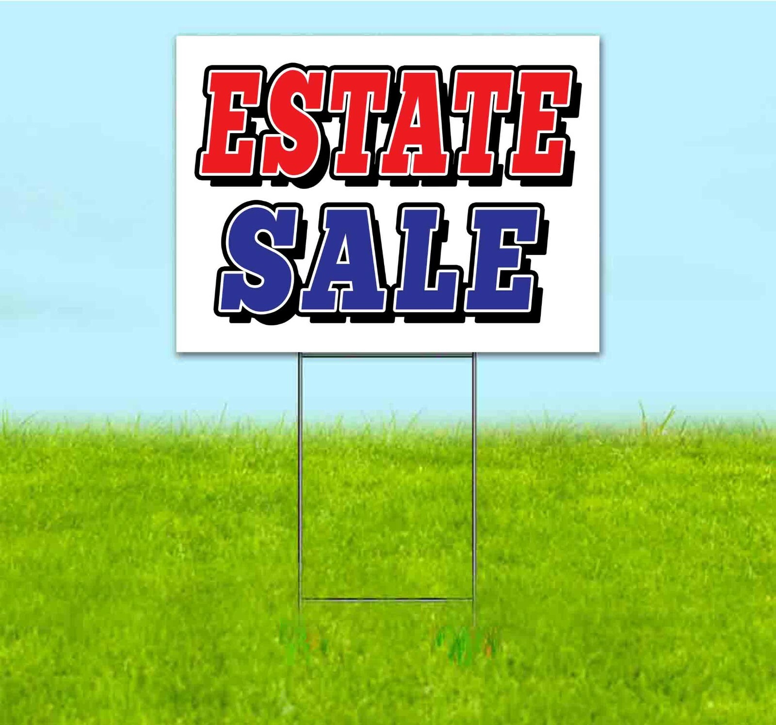 ESTATE SALE 18×24 Yard Sign Corrugated Plastic Bandit Lawn USA