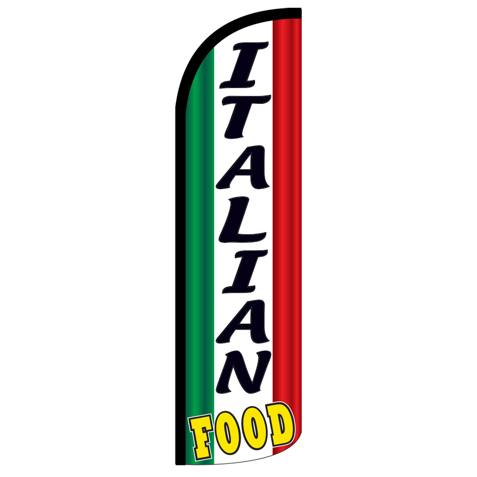 Italian Food Extra Wide Windless Swooper Flag