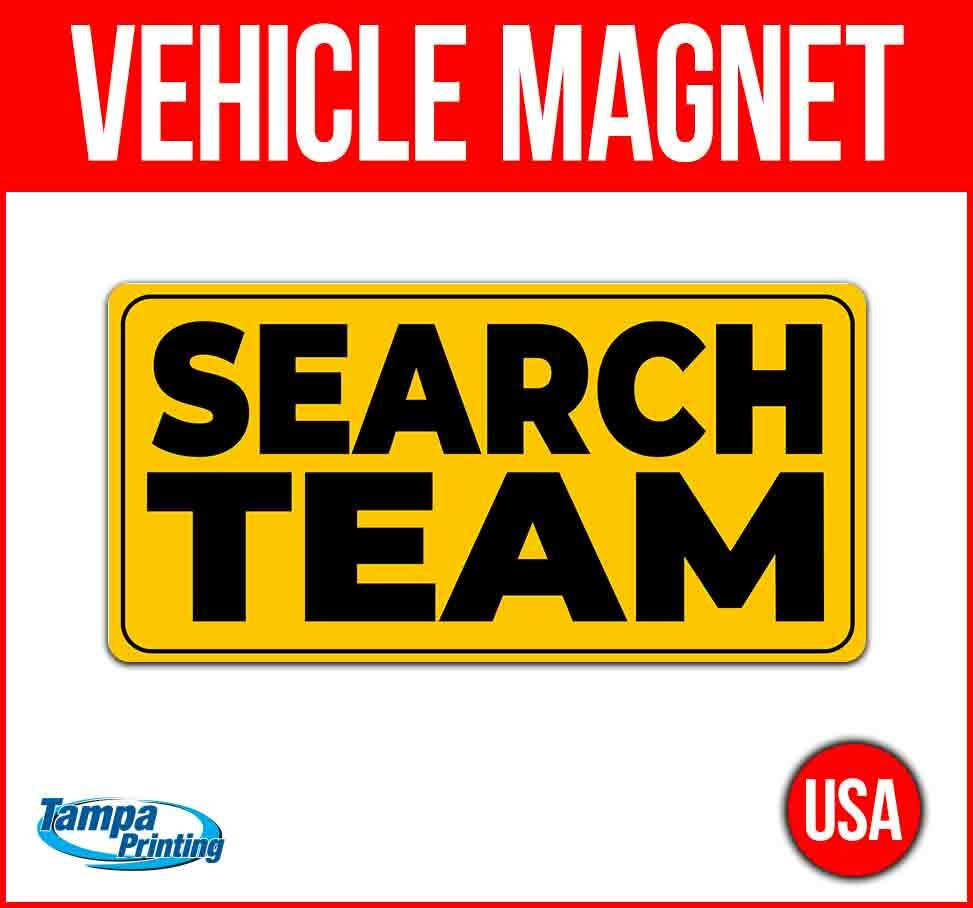 SEARCH TEAM Heavy Duty Vehicle Magnet Truck Car Decal Sticker Sign USA CAUTION