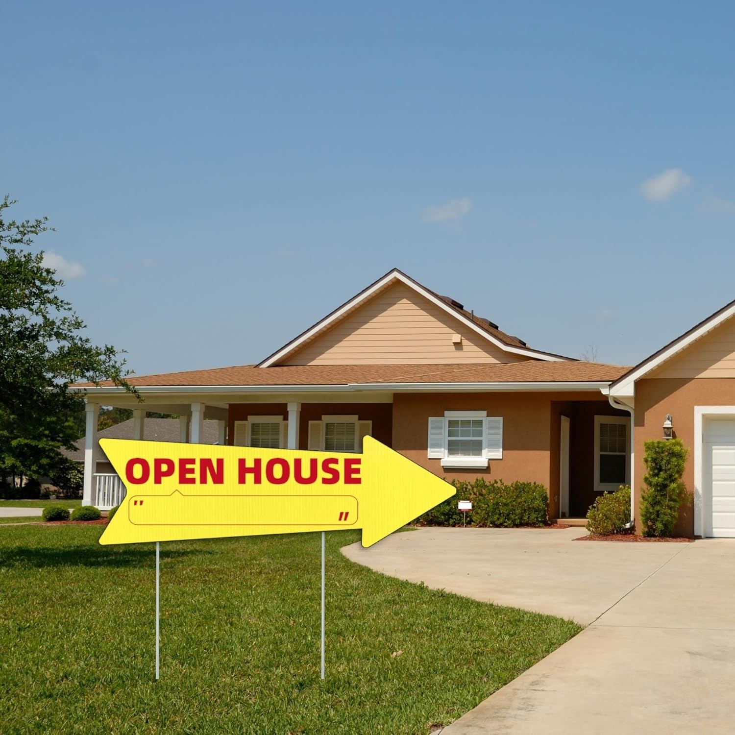 with Stakes-16 x 5 in Double Sided, Open House Real Estate Signs, Property Sa…