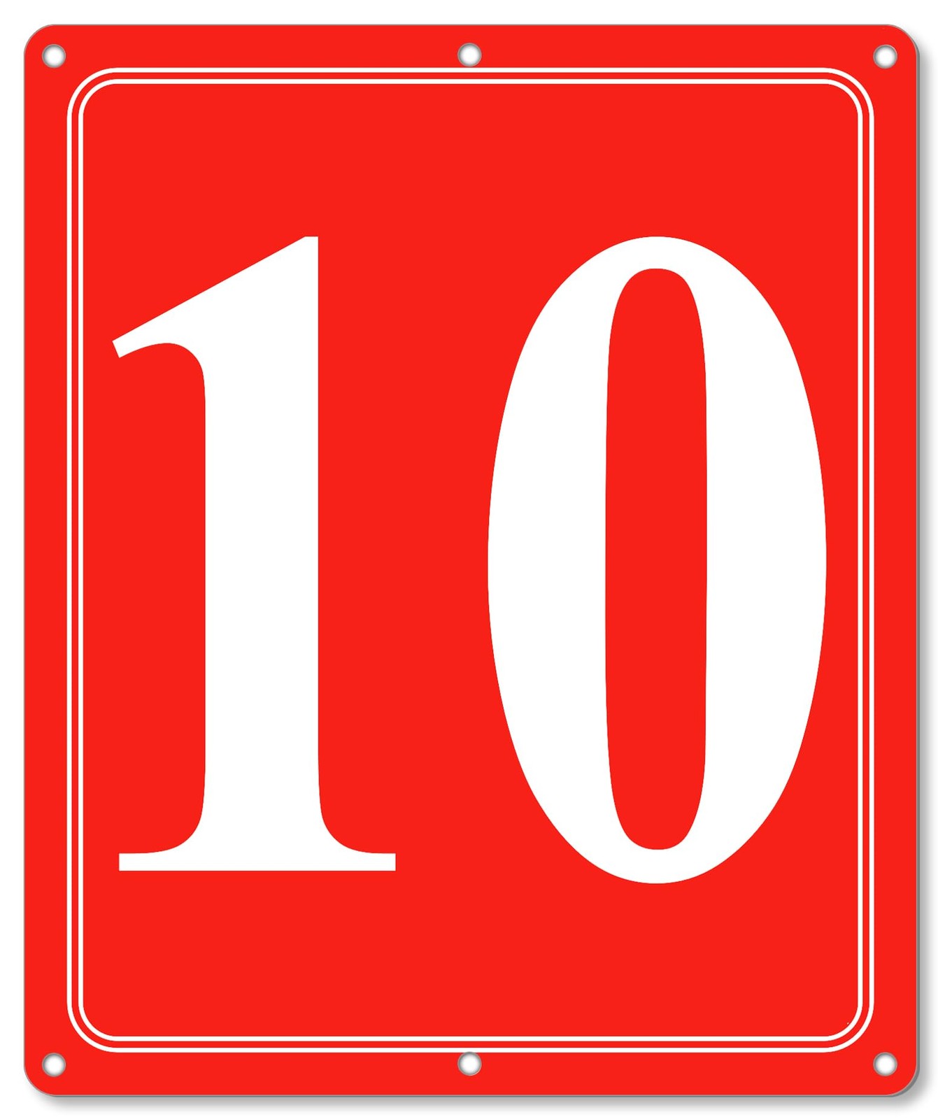 i-CowFun Premium Metal Numbered Sign Outdoor Red, Reflective 12″ x 10″ Large …