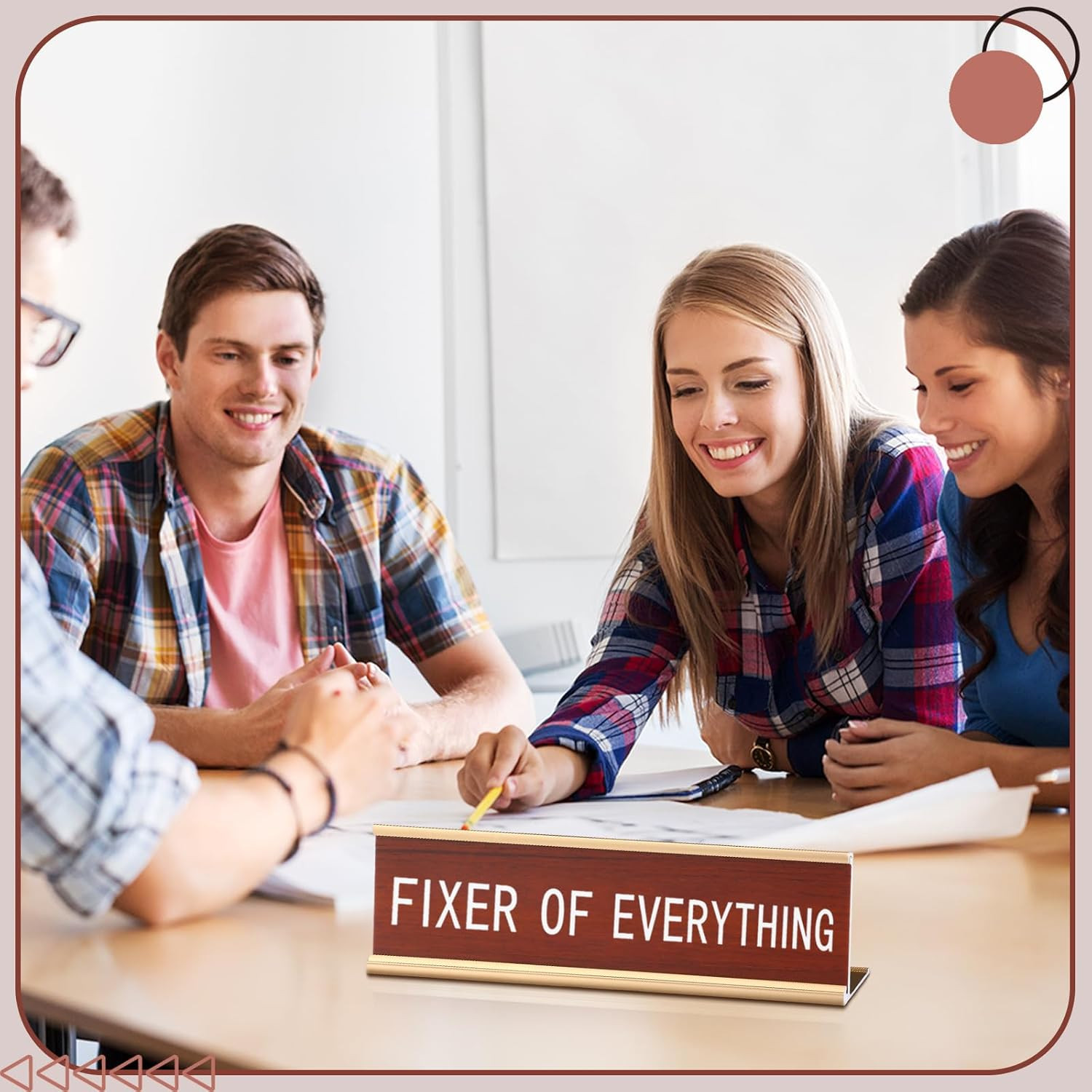 Funny Desk Signs for Office-Fixer of Everything-Fun Office Accessories Novelty N