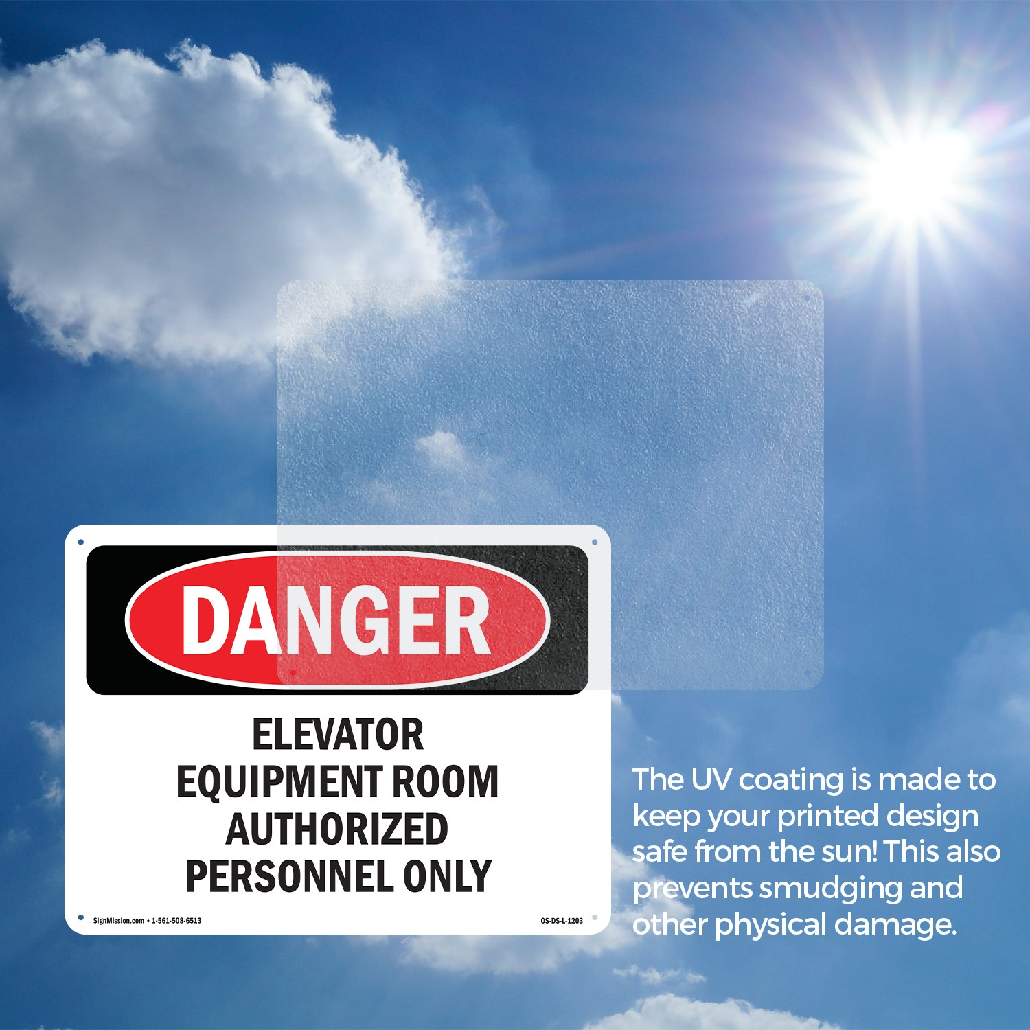 Elevator Equipment Room OSHA Danger Sign Metal, Plastic, Or Decal – 5 or 10 Pack