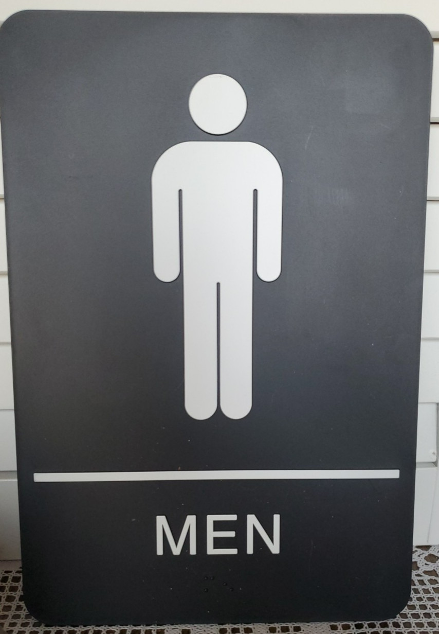 ​New 6×9 ADA Restroom Sign Choice of Men Women Accessible With Braille Public