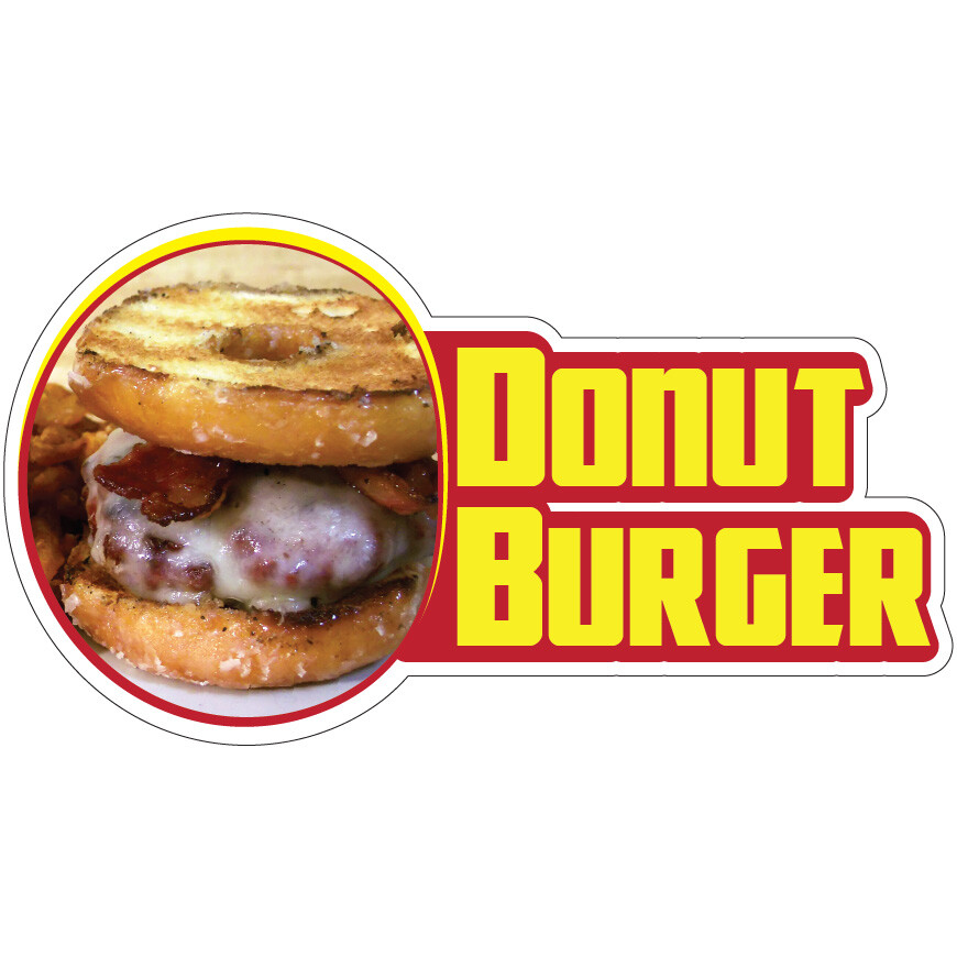 Donut Burger Decal Concession Stand Food Truck Sticker