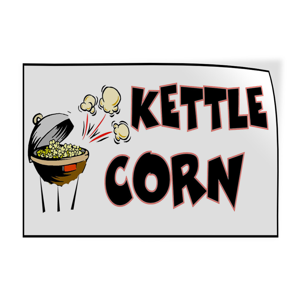 Decal Stickers Kettle Corn Restaurant Food Bar Vinyl Store Sign Label