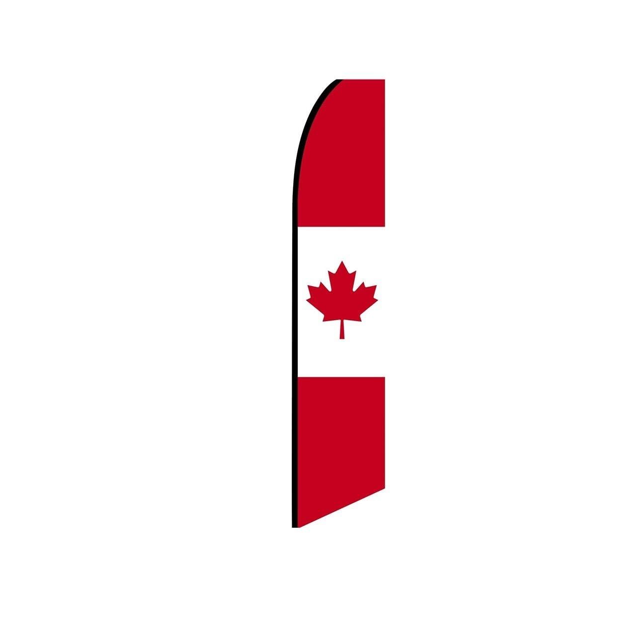 Canada Flag Swooper Flutter Feather Flag | 3ft W x 11.5ft Tall