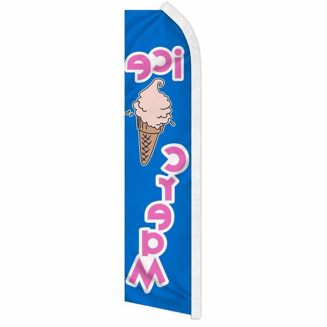 10 x “ICE CREAM” advertising super flag swooper banner business sign treat