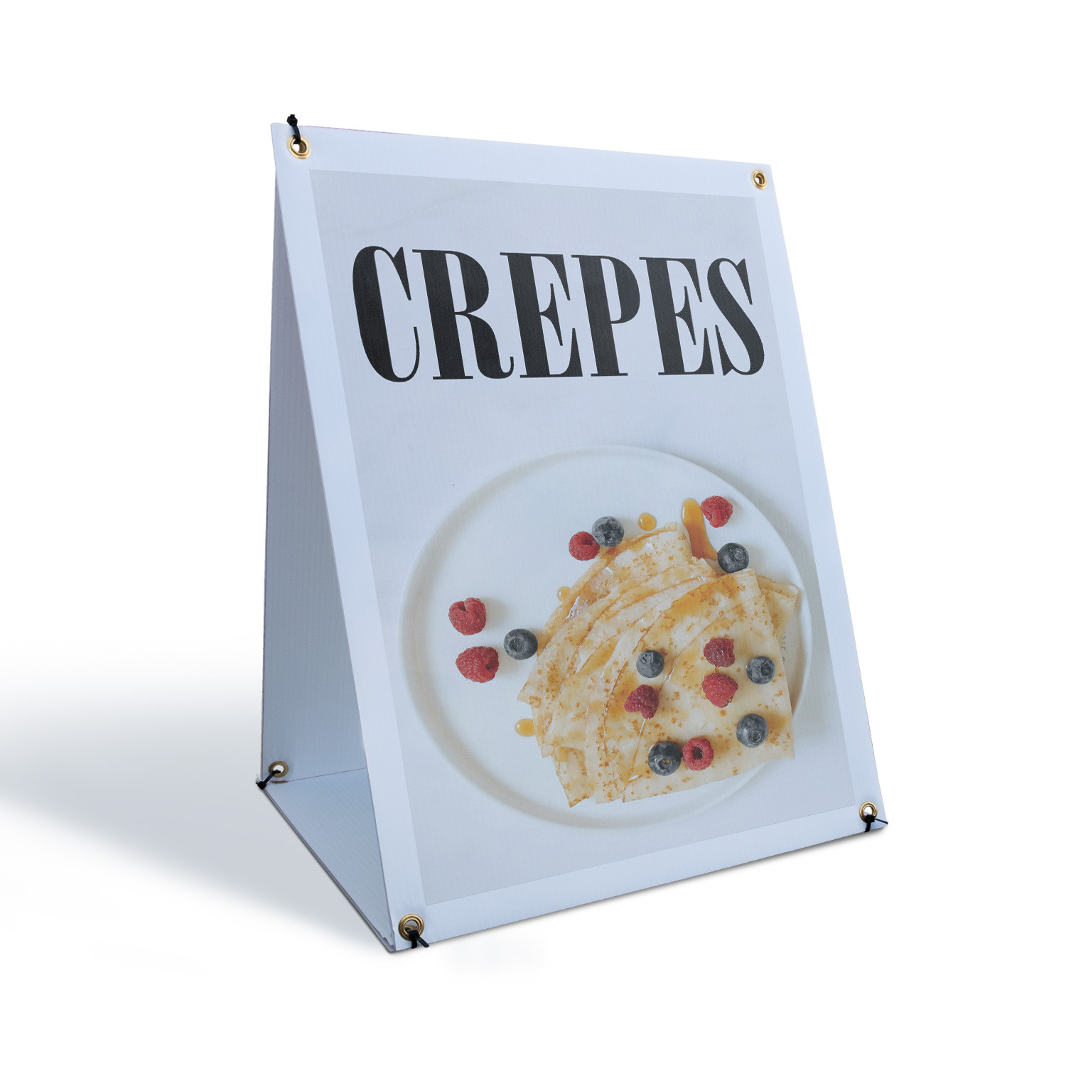 Crepes A-Frame Sidewalk Sign French Cuisine Breakfast Favorites Street Bites