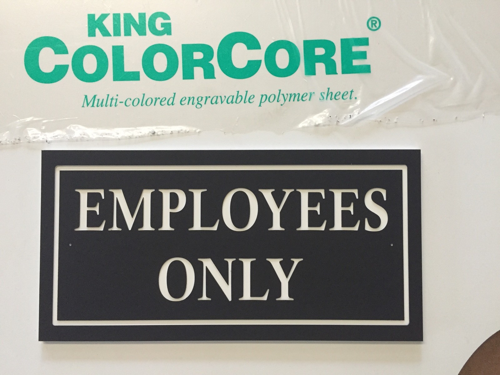 Custom 8×14″ Engraved Plastic Sign- Home Or Business 1/4″ Thick King ColorCore