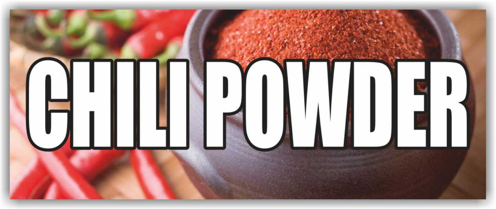 CHILI POWDER Advertising Banner Vinyl Mesh Sign pepper seasoning spices shop bar