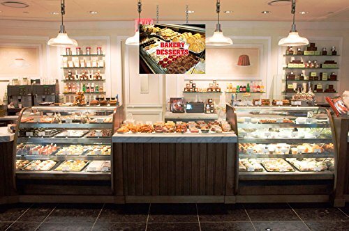 Bakery Desserts 24″x18″ Large Hanging Counter Wall Food Signs