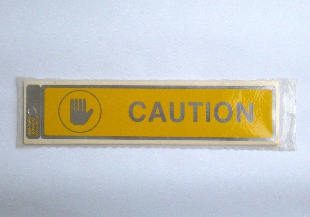 10 Pack CAUTION Decals 1-7/8″x 8″ Self Adhesive Wall Door Business Sticker
