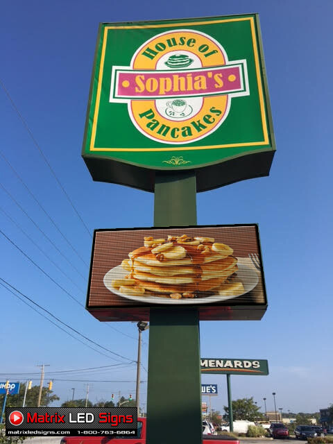 LED Sign Outdoor 2 Sided LED Programmable Message Center 2 Sided Sign P6