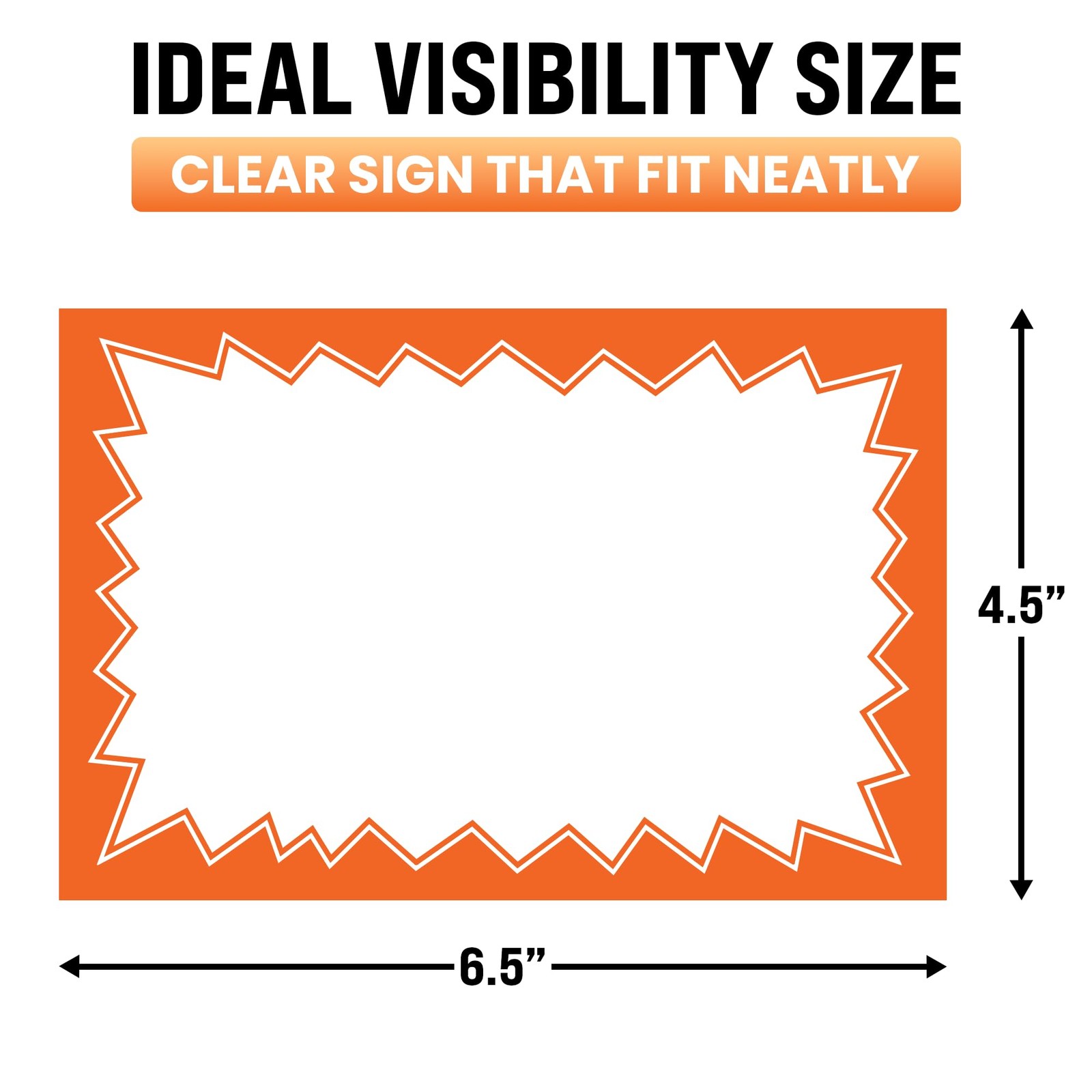 Sutter Signs Sale Signs 4.5×6.5 Orange