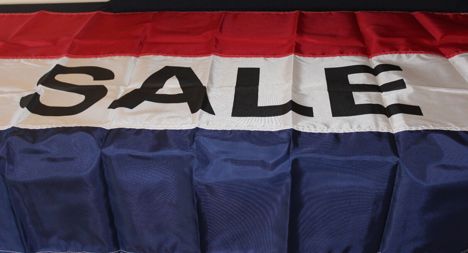 3 x5 Nylon SALE Horizontal Message Flag Red, White, Blue MADE IN USA
