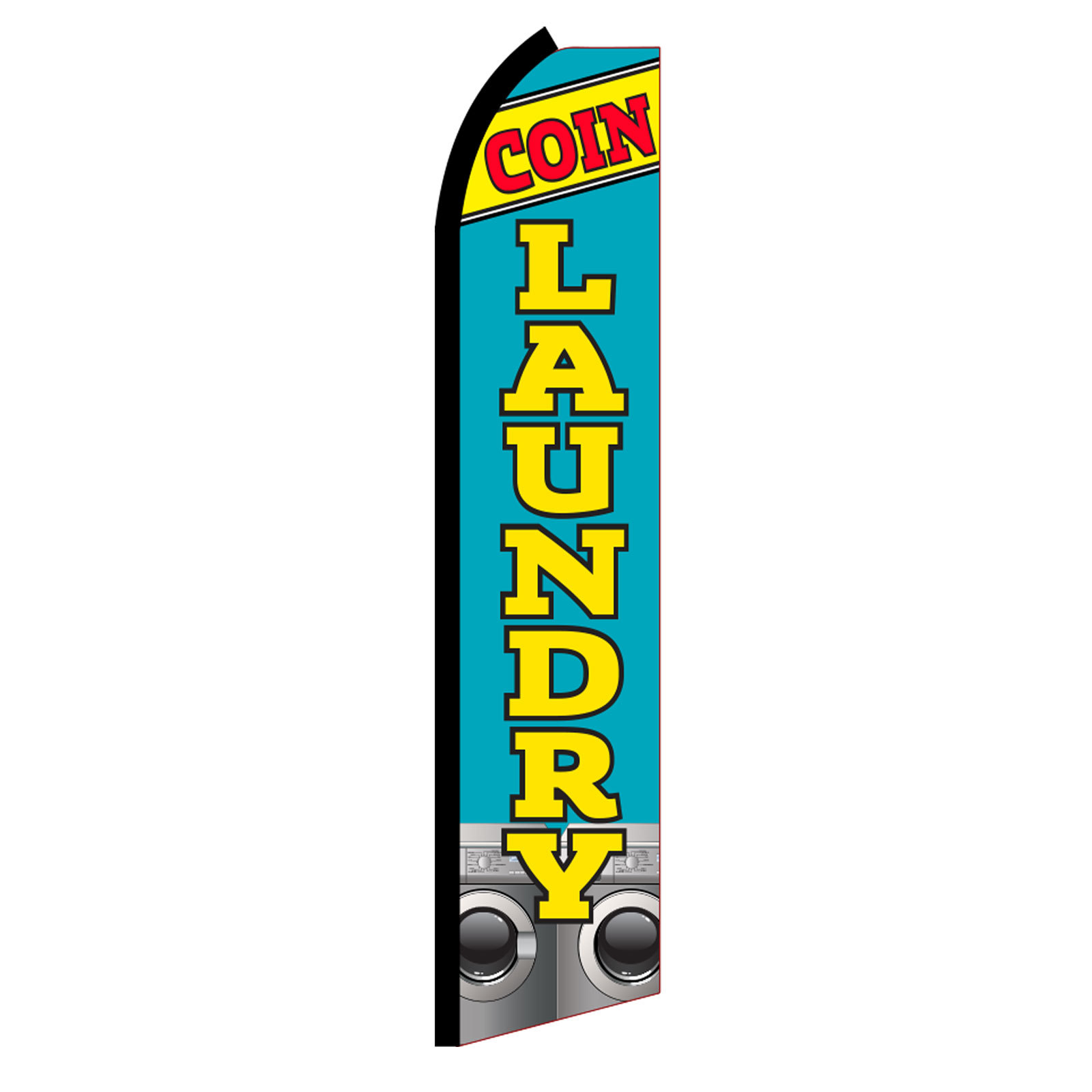COIN LAUNDRY Advertising Sign Swooper Feather Flutter Banner Flag Only