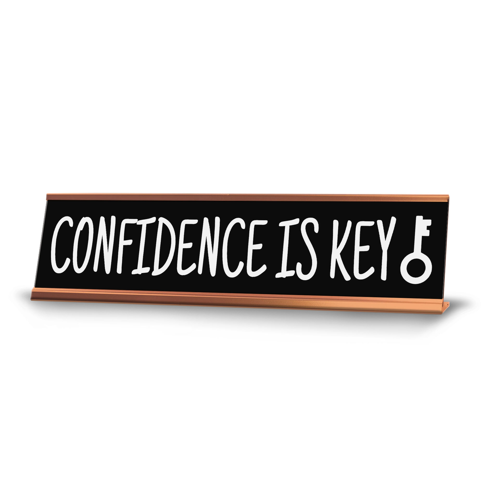 Confidence Is Key Desk Sign (2×10″) | Funny Office Decor