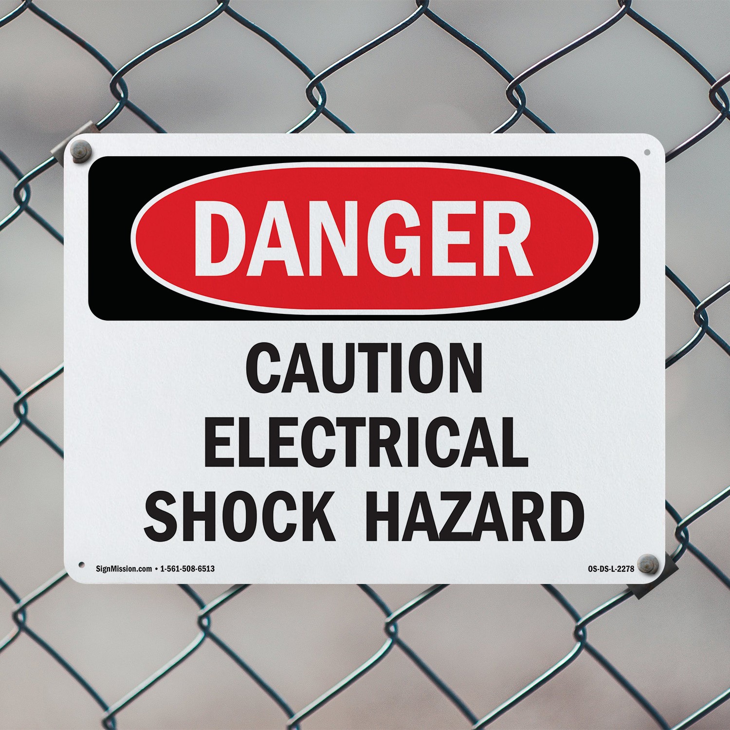 Caution Electrical Shock Hazard OSHA Danger Sign Metal,, Decal 5 or 10 Pack