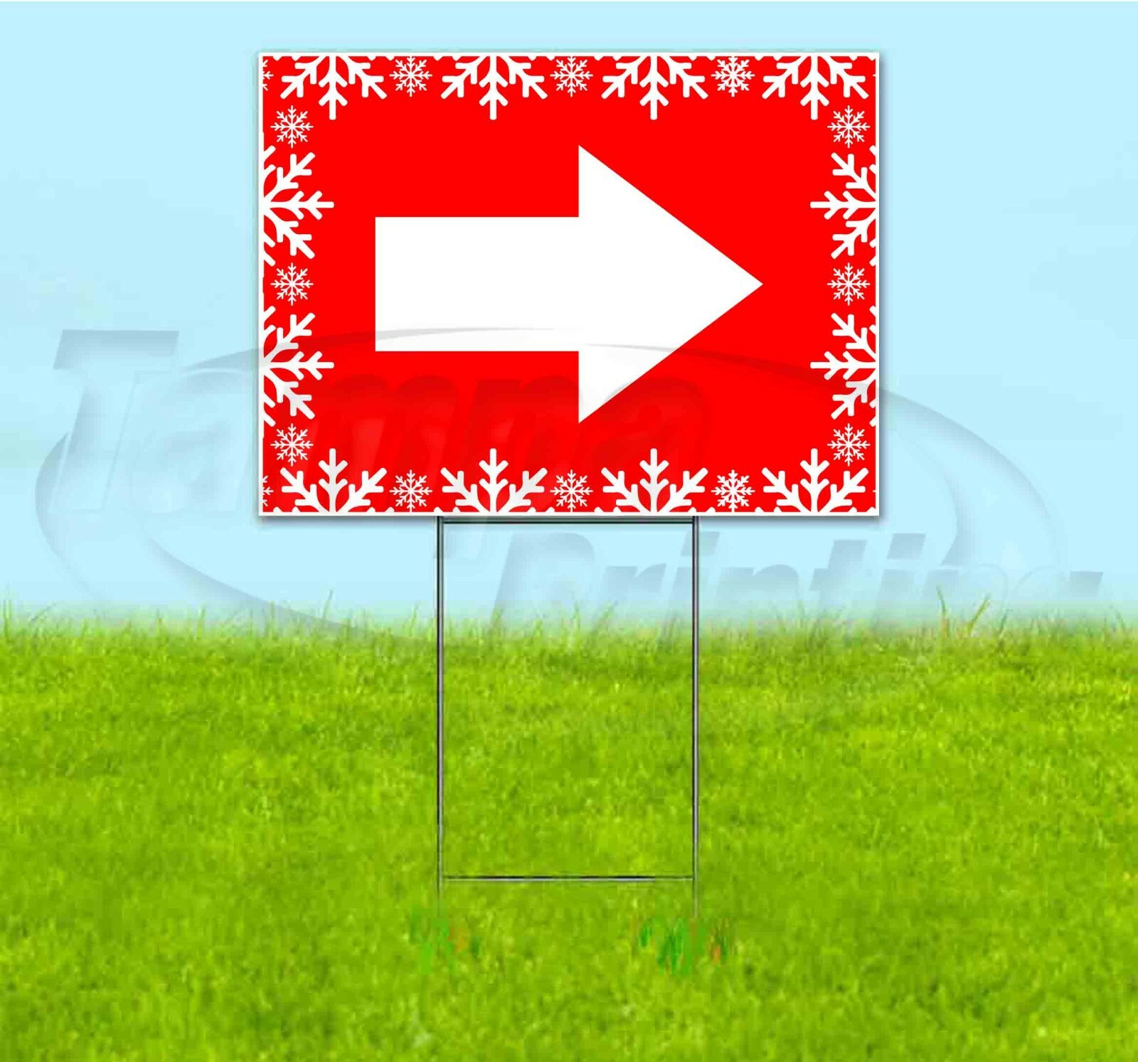 RIGHT ARROW 18×24 Yard Sign WITH STAKE Corrugated Bandit USA BUSINESS HOLIDAYS