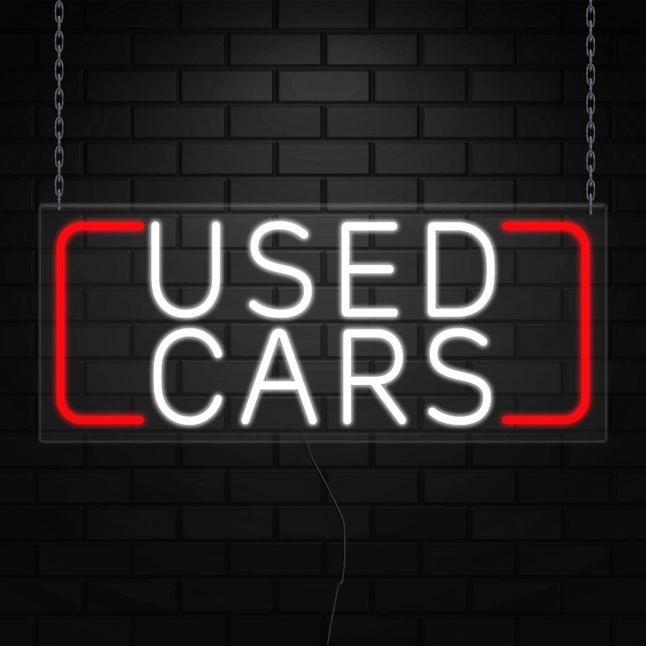 Used Cars Sign for Business Displays | LED Flex Neon | 32″W x 13″H x 1″D