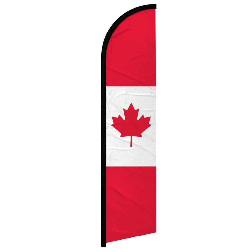 Canada Windless Full Sleeve Feather Advertising Canadian Country Banner Flag
