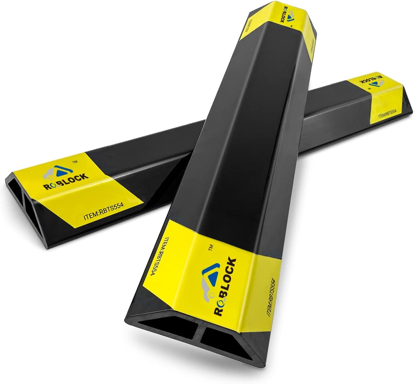 ROBLOCK 18” Heavy Duty Car Stoppers for Garage, Parking 18inch 2Pcs, Yellow