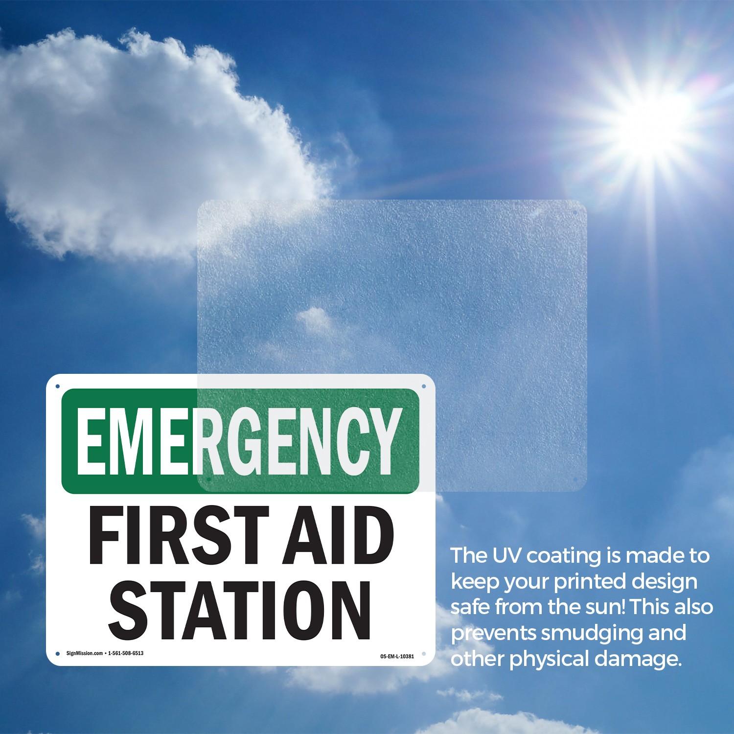 First Aid Station OSHA Emergency Sign Metal, Plastic, Or Decal – 5 or 10 Pack