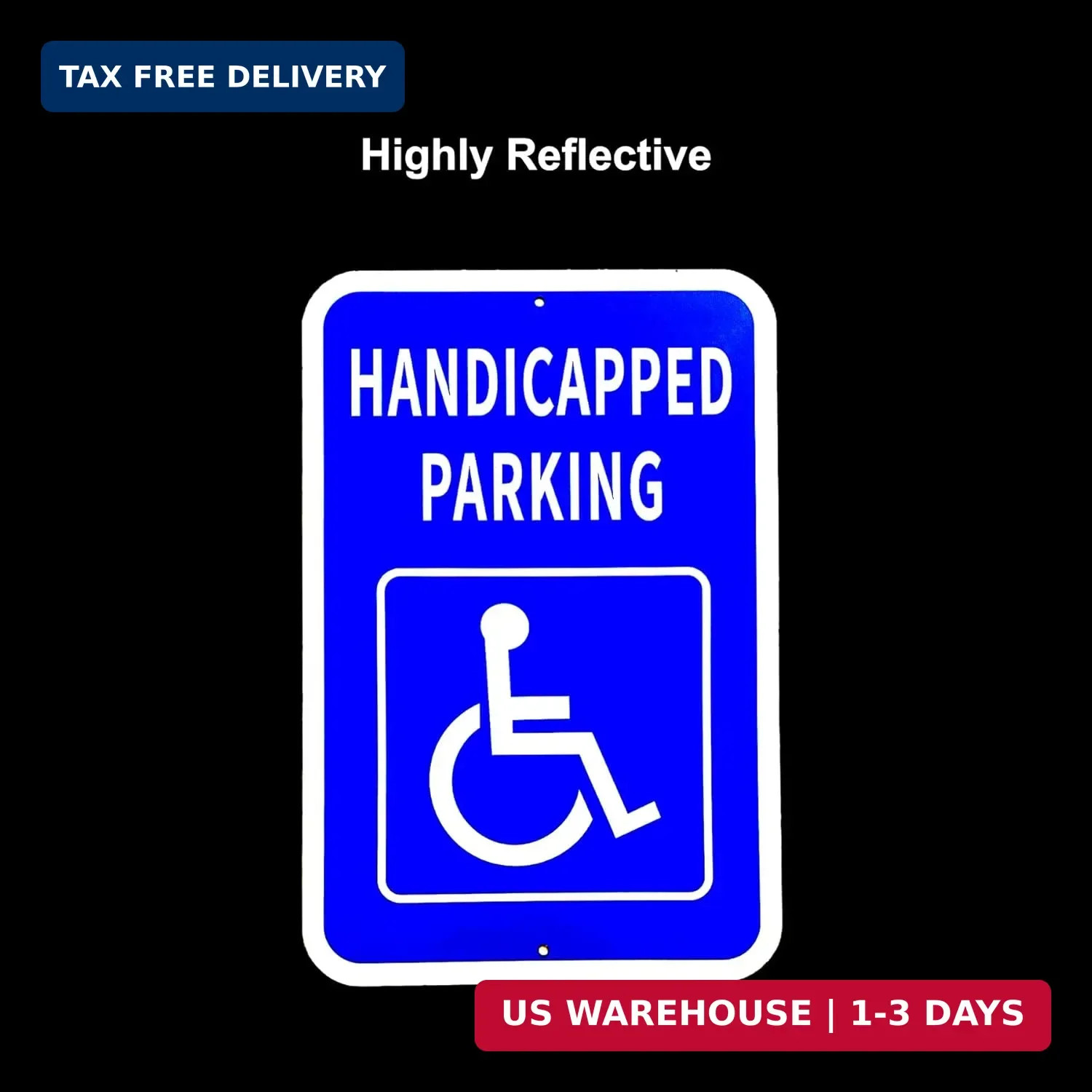 Minton Handicap Parking Sign, Handicap Signs for Parking, Large 12 x 18 Inches .