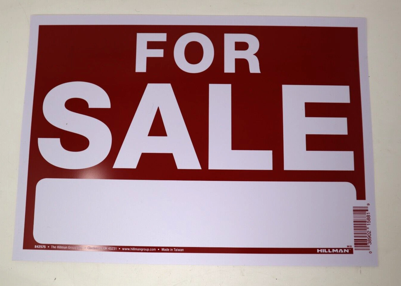 Hillman 10 Inch x 14 Inch Red & White for Sale Signs Pack of 6 English 842575