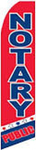 Notary Public Flutter Swooper Flag Advertising Sign 3’ Wide Banner Only