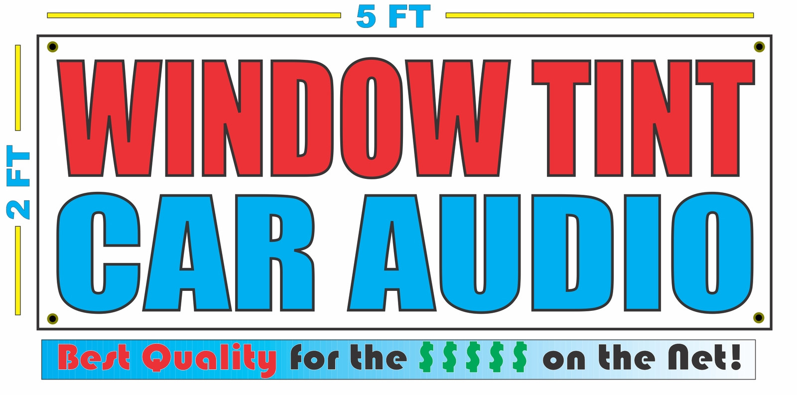 WINDOW TINT CAR AUDIO Banner Sign NEW