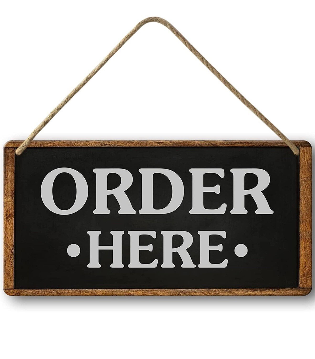 Wooden Door Sign Rectangle Hanging Sign Plaque Rustic Wall Sign 6″x12″ New *READ