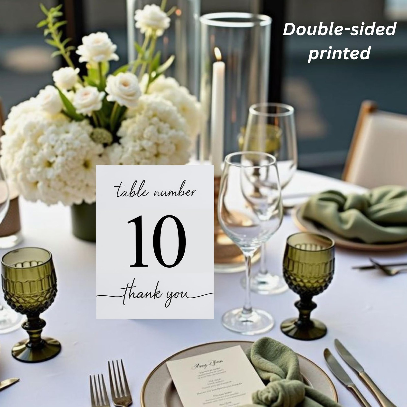 Wedding Table Numbers 110 DoubleSided Premium Cardstock Signs Receptions