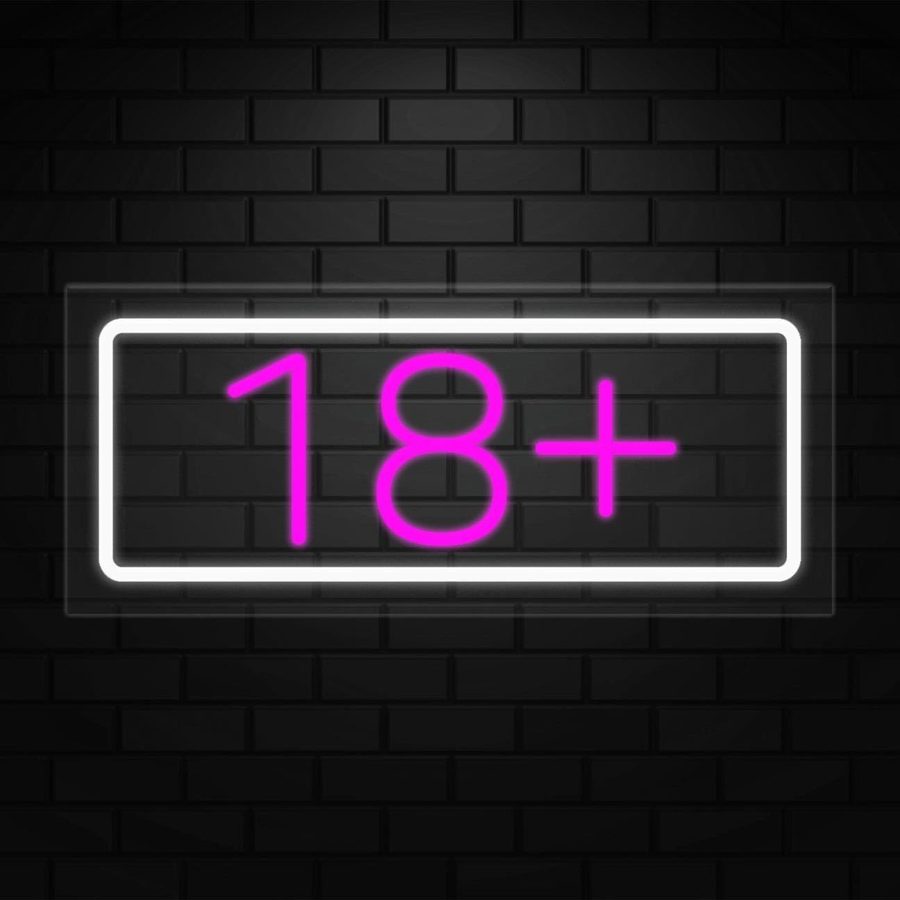 18+ Neon Sign for Retail Displays | LED Flex Neon | 24″W x 10″H x 1″D